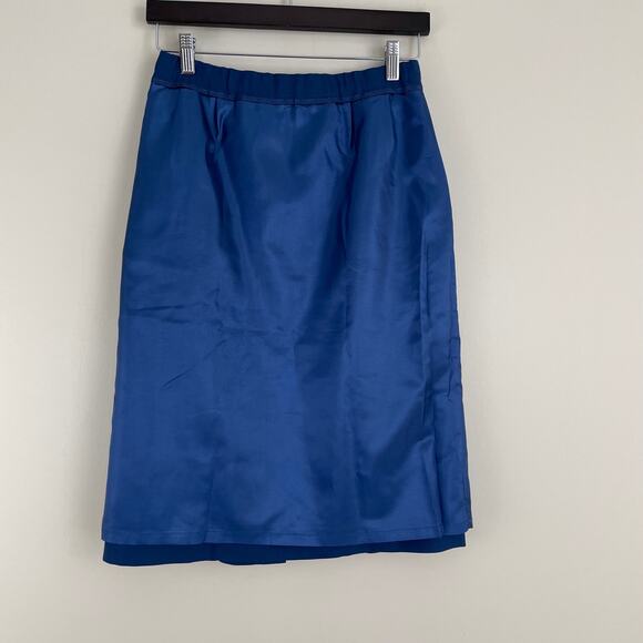 Pendleton Skirt Womens 8 Blue 100% Virgin Wool Fully Lined Straight USA Made VTG - Picture 6 of 11